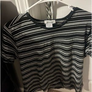 Black and White stripped crop top